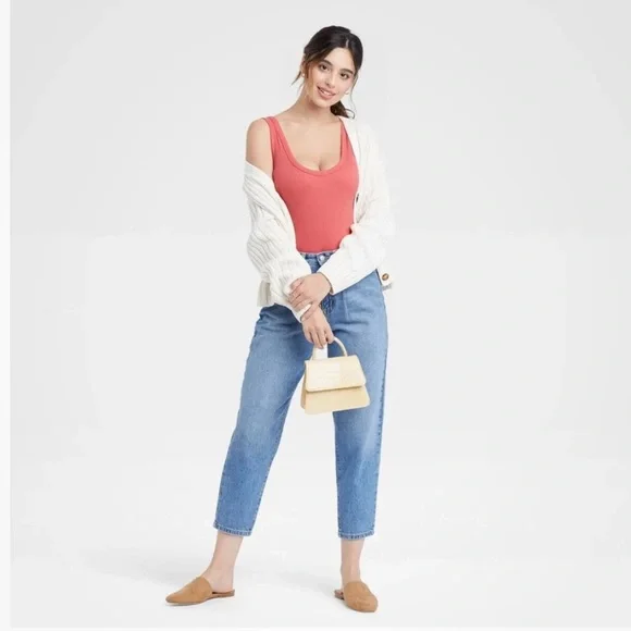 a new day Women's Scoop Neck Bodysuit Bundle Coral and Blue Size Large - Picture 11 of 11